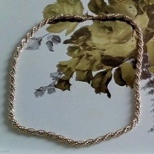 VINTAGE MONET SILVER AND GOLD CHAIN LINK NECKLACE